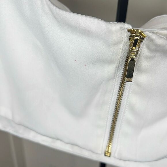 Anthropologie Boskemper Valley Bow Crop Top in White Nwt Size XL - Picture 4 of 5